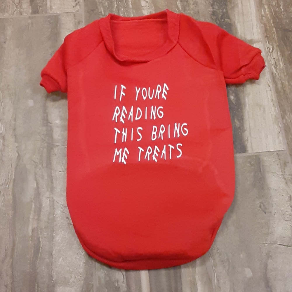 Dog Sweatshirt “If You’re Reading This Bring Me Treats” Size 2XL – New